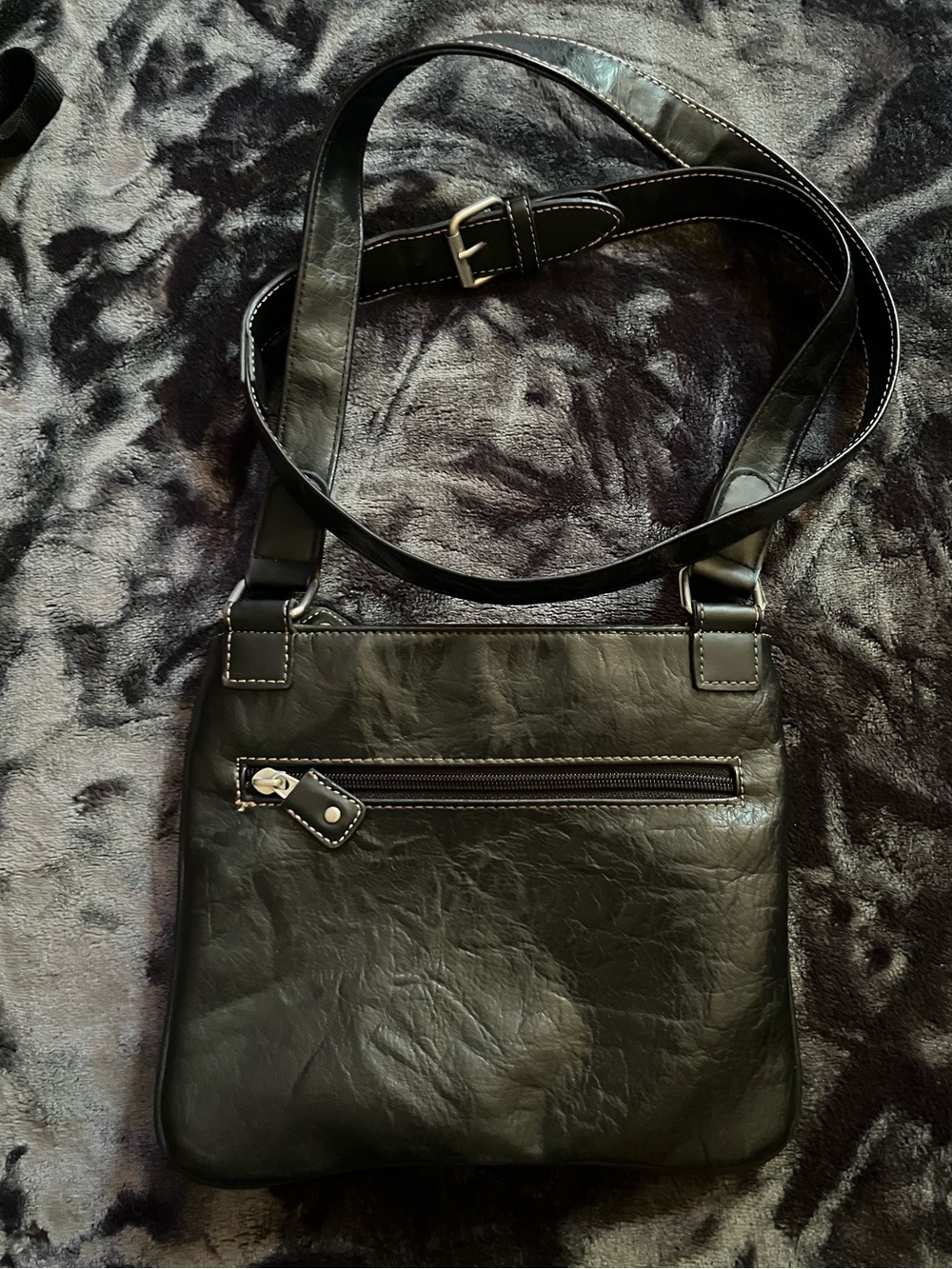 Women's Black and Gray Crossbody Bag - Versatile Everyday Carry - Picture 3 of 3
